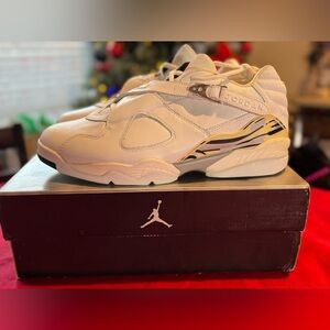 Size 11.5 Mens - Air Jordan 8 Retro 2003 Low White Metallic Silver New With Box